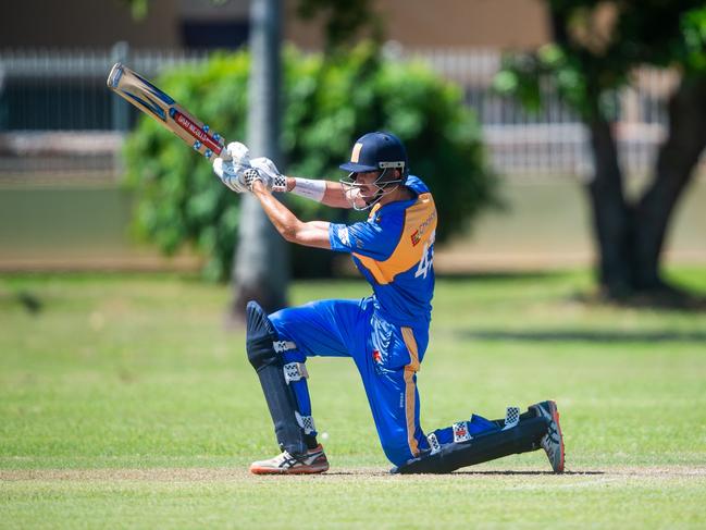 Darwin’s Anthony Adlam made 61 against Tracy Village at Kahlin Oval. Picture: Che Chorley