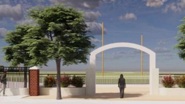 The Sturt Football Club argues a permanent structure would save vital funds currently spent on temporary fencing. Picture: City of Unley/Greenway Architects