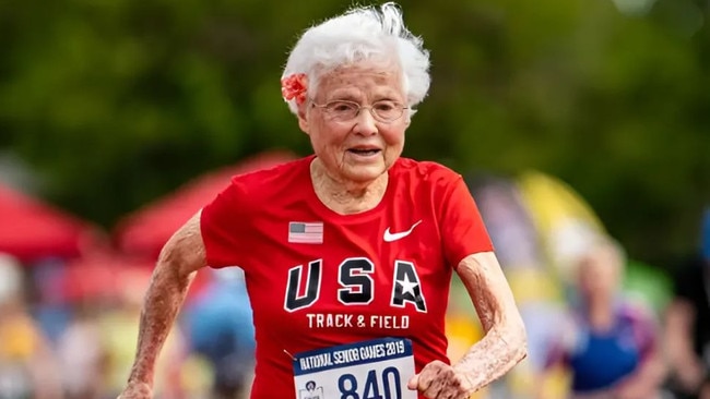 Julia ‘Hurricane’ Hawkins competing in the National Senior Games on June 17, 2024. Picture: National Senior Games Association/Brit Huckabay