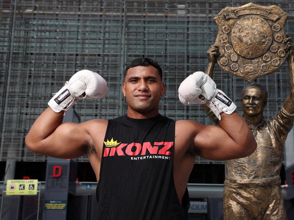 But Pangai Junior’s boxing career didn’t last long, with just three professional fights after departing the Bulldogs, for a 4-1 record overall. Picture: Liam Kidston