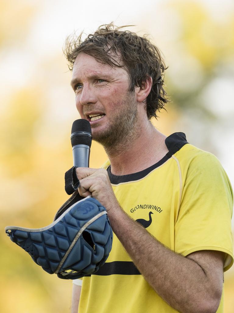 Goondiwindi Emus captain Harry Webster after being beaten by St George Frillnecks in the Bill Flamsteed Cup B Grade grand final. Picture: Kevin Farmer.