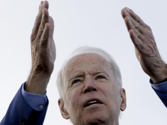 Democratic presidential candidate, former Vice President Joe Biden. Picture: AP