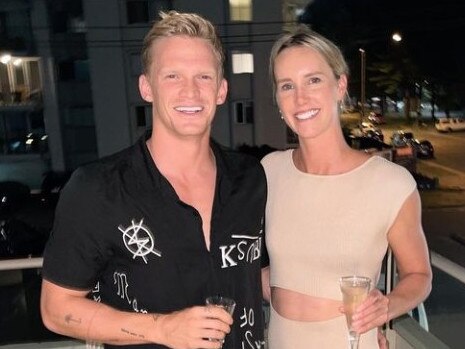 Emma McKeon and Cody Simpson in an upload to McKeon's Instagram account on January 1.