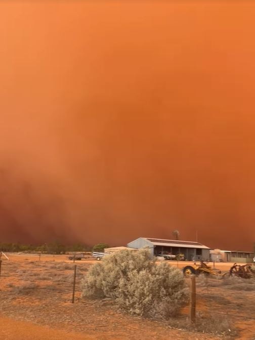 Sand storms hit the northern parts of South Australia. Picture: Instagram