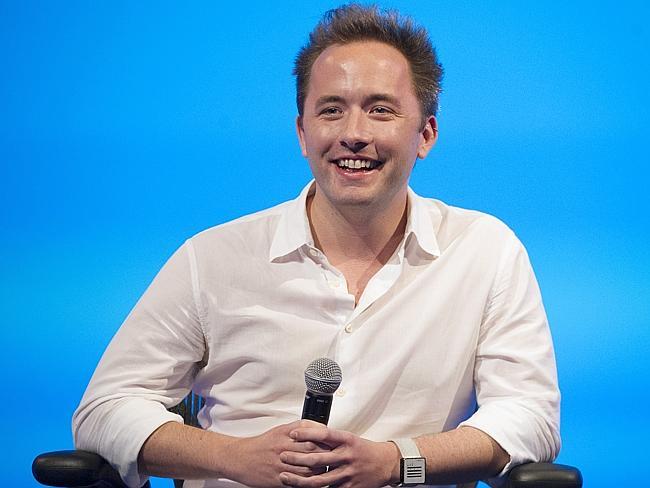 No wonder Dropbox chief executive and co-founder Drew Houston is smiling. His company is now worth more than $8 billion. 