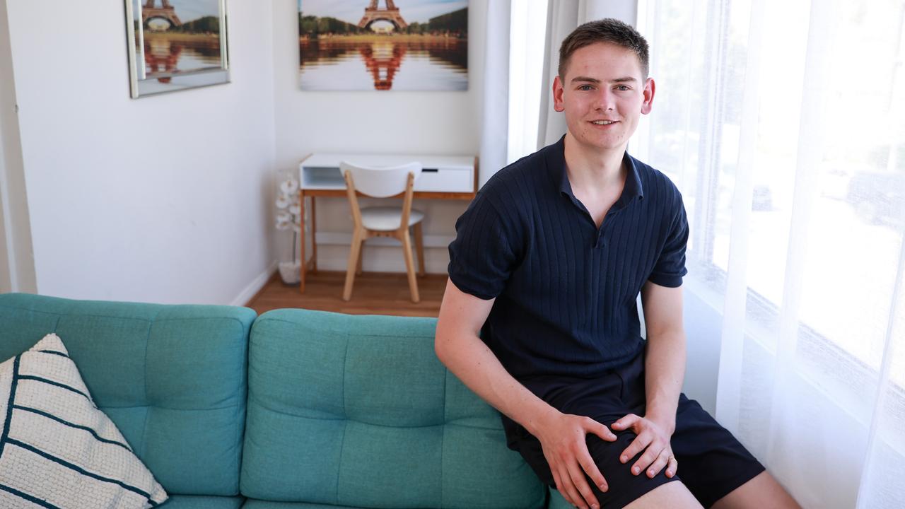 Billy Drury, 20, at his property, in Mosman. He is renting it out via Airbnb and will later do a long term rental. He is saving for a second property. Picture: Justin Lloyd