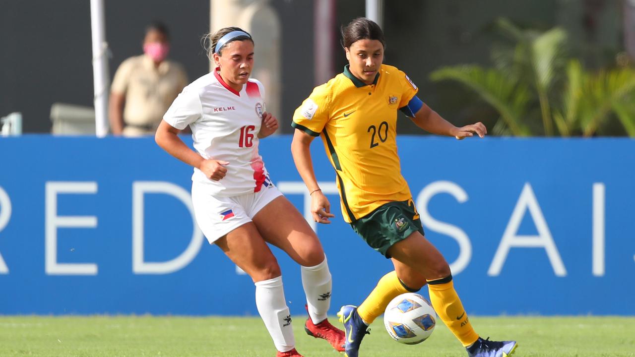 Sam Kerr of Australia. Photo by Thananuwat Srirasant/Getty Images