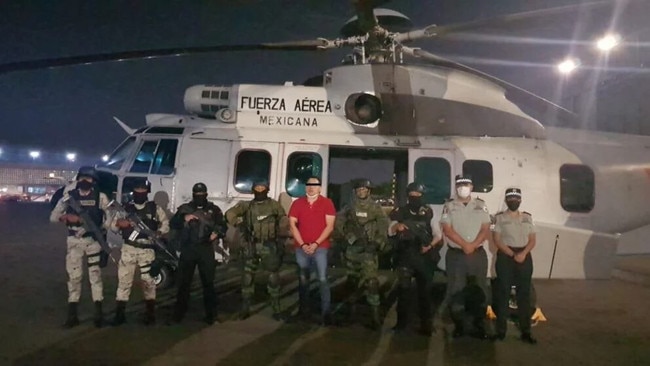 Mexican authorities, including the air force and national guard, arrested one of their leaders “El Johnny” in April 2022. Picture: Supplied
