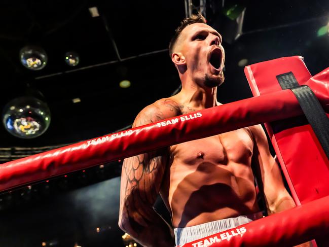 Former AFL player Clay Smith has made an impressive start to his boxing career, with a knockout win in his third professional fight. Picture: Nik Sfiry