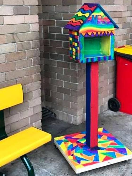 The Buddy Bench and Street Library.