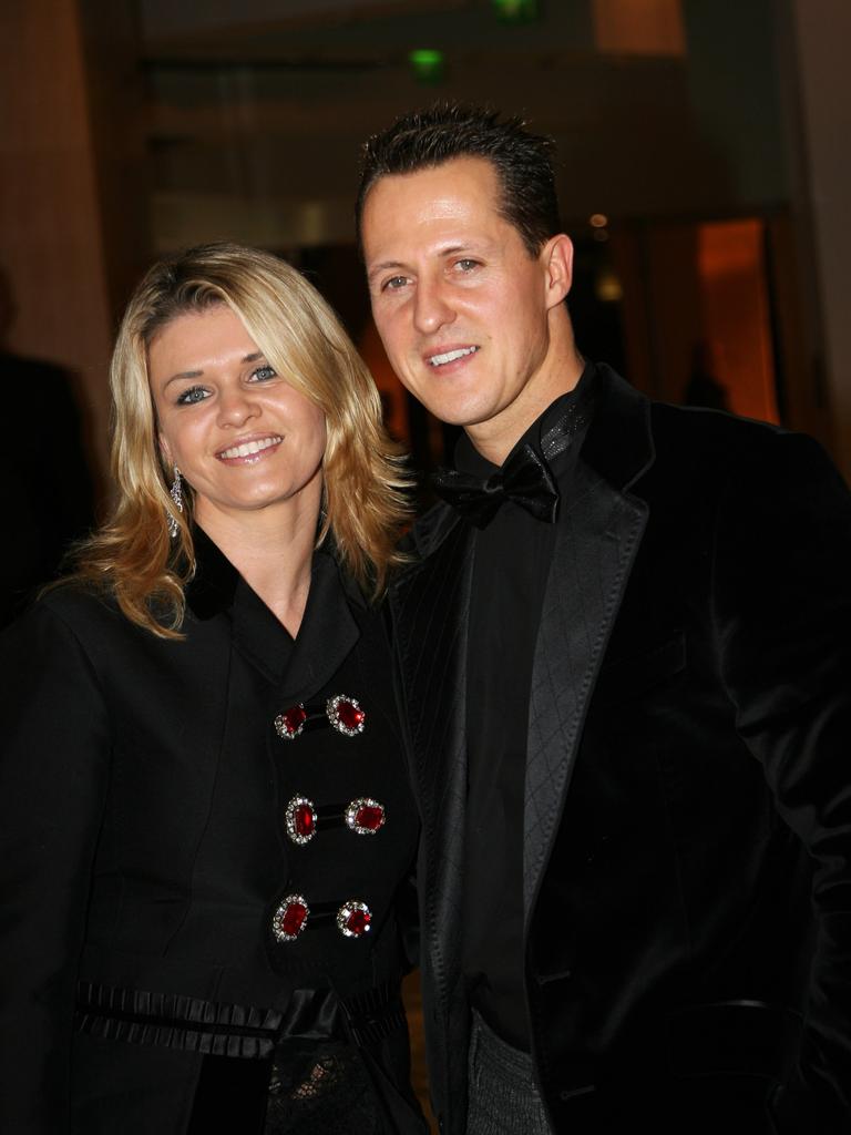 Michael Schumacher and wife Corinna. (Photo by FIA via Getty Images)