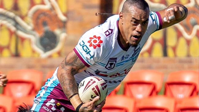 Mahe Fonua in action for the Mackay Cutters. Picture: Mackay Cutters Facebook.