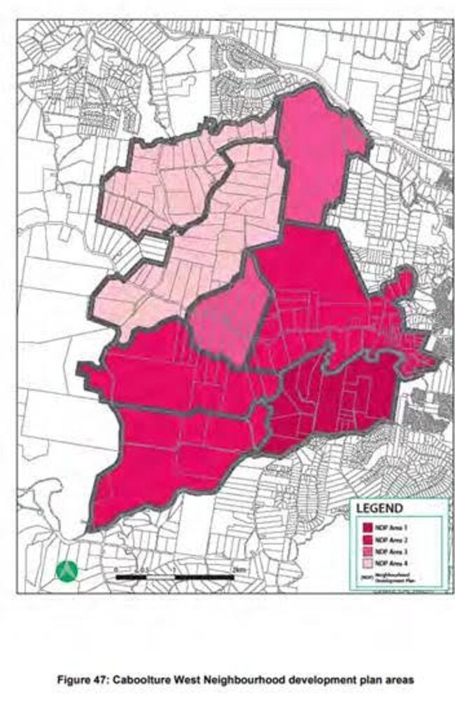 Moreton Bay Regional Council phasing for the development of Caboolture West.