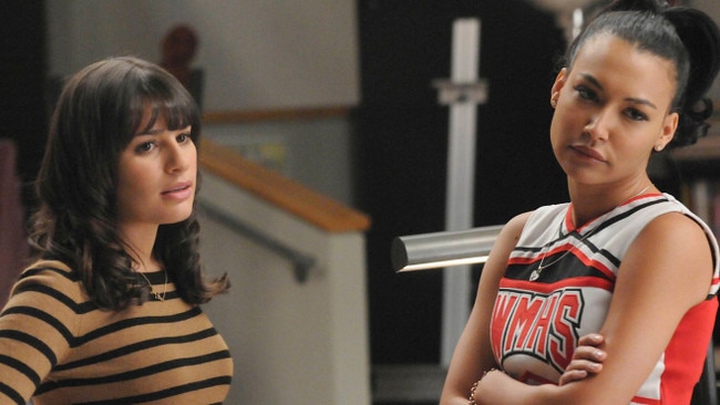 Lea Michele and Naya Rivera allegedly ‘feuded’ for years on the set of the hit show. Picture: Supplied.