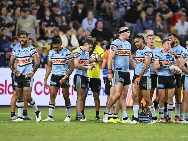 After a strong start to the season, the Sharks are officially in free fall. Picture: Getty Images