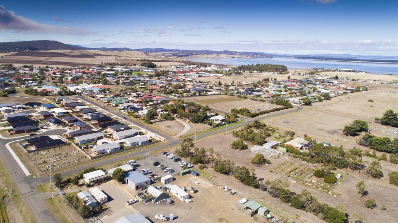 Aerial image of Sorell, Tasmania. Picture: RICHARD JUPE