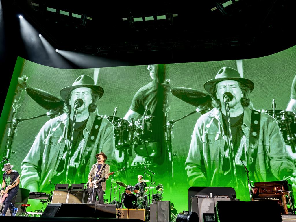 Legendary rock band Pearl Jam play at Homebush. Picture: Simone Gorman-Clark