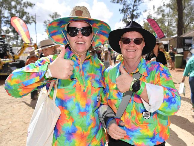 Savannah Denholm and Leela Faour at Gympie Music Muster. Picture: Patrick Woods.