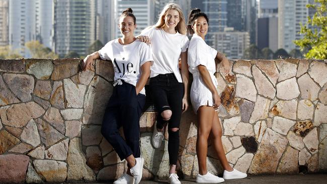 Jacqui Bell, Sarah Butler and Priscilla Hon. The trio has designed and manufactured a shoe, Platform Six. (Image/Josh Woning)