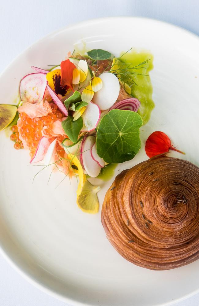 Smoked trout with caraway croissant at Oakridge.