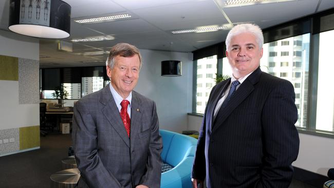 I-Med chairman Paul McLintock (L) and CEO Steven Rubic at their office in Sydney.