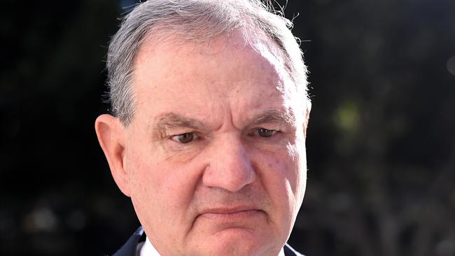 Paul Pisasale outside court in 2019. Picture: AAP Image/Dave Hunt