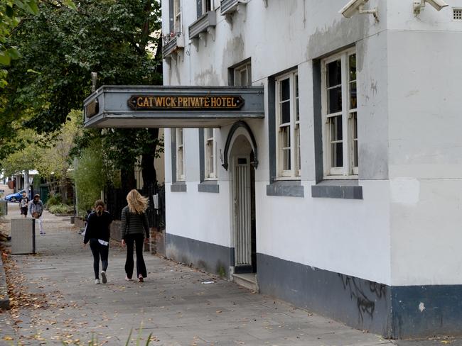 The Gatwick Hotel on Fitzroy Street in St Kilda will close this year after decades as a rooming house. Picture: Mal Fairclough