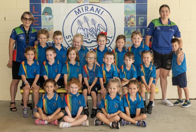 Mirani State School Prep M Teacher: Mrs Annette Medway, Teacher Aide: Ms Nikita Cronn Back Row: Cooper Rufus, Hamish OConnell, Starlett Brehmer, Jorja Scullie, Luna Cronin, Kalia Schaper, Duke Euston Middle Row: Lylah Perna, Evelyn Kirkman, Addison Mergard, Rasmus Aitken, Roman Molloy, Blake Tanner, Sophia Mitchell Front Row: Paige Stewart, Chelsea Forbes, Paisley Hatfield, Blaire Stewart Picture: Michaela Harlow