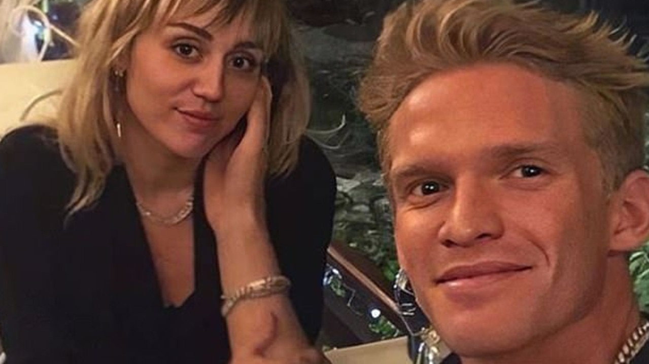 Miley Cyrus and Cody Simpson. Picture: Instagram