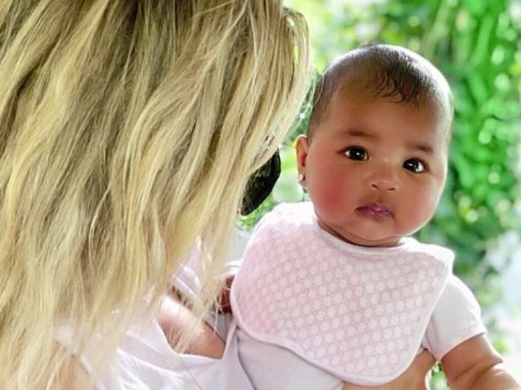 Khloe Kardashian and her baby daughter, True Thompson. Picture: Instagram