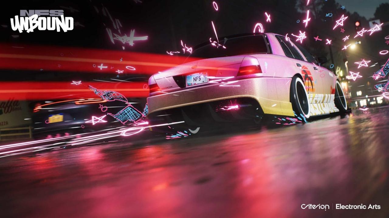 Need for Speed Unbound features an all-new graffiti-inspired art style. Picture: EA