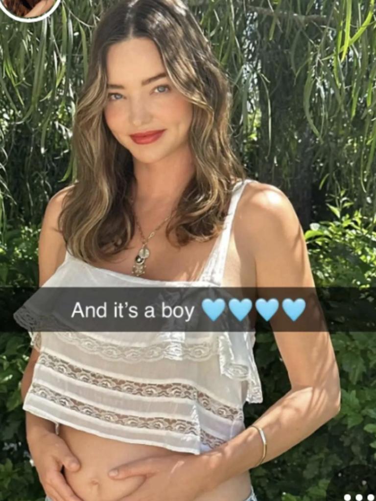 Miranda Kerr Uses Husband's Snapchat to Announce Baby #4