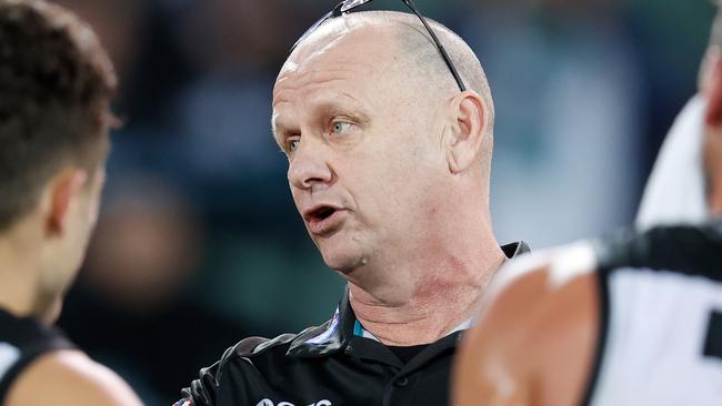 Ken Hinkley‘s vindication is likely to lead to a contract extension at Port Adelaide. Picture: Michael Willson/AFL Photos.