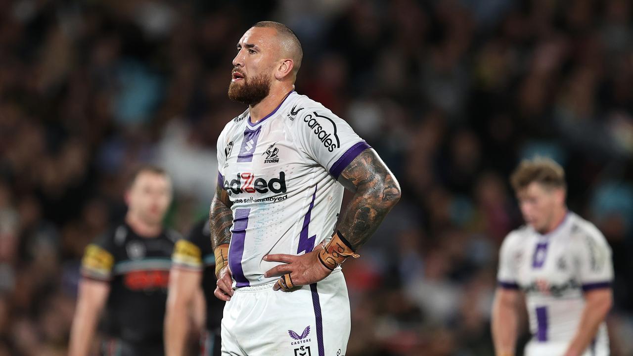 Rivals clubs are monitoring the situation in Melbourne amid suggestions Nelson Asofa-Solomona faces a battle to get back into the Storm’s best 17. Picture: Getty Images