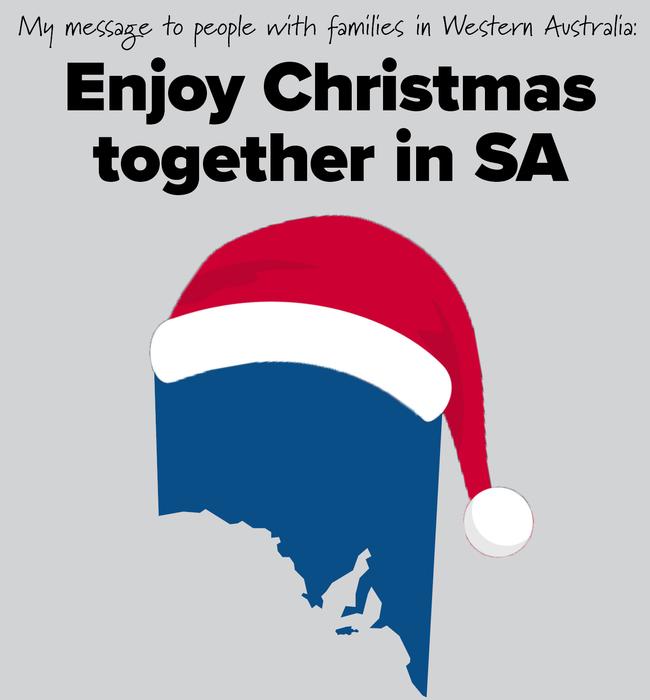 Premier Steven Marshall's post encouraging Western Australians to come to South Australia for Christmas.