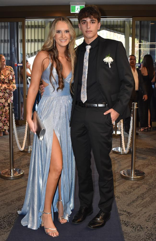 Elliott Rodrigues and Ava Maccanti at the Sunshine Coast Grammar School formal 2023. Photo: Jorina Maureschat