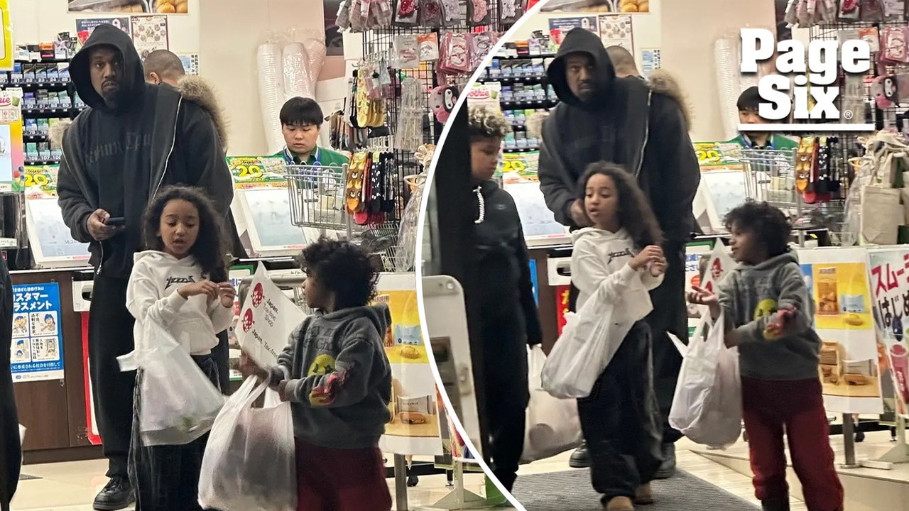 Kanye West reunites with his and Kim Kardashian's children in Japan