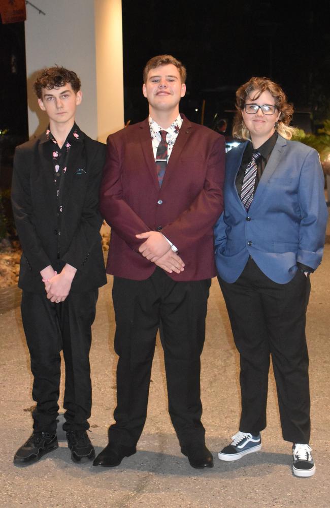 Wyatt, Lawson and Taleeah enjoyed their night at the 2022 Noosa District State High School Formal. Picture: Eddie Franklin