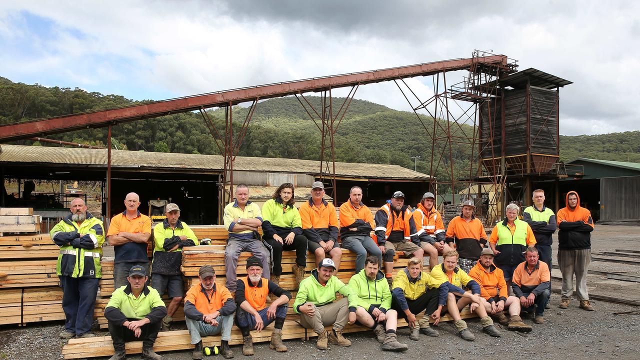 Powelltown sawmill workers have regained access to timber supplies, after VicForests won its Federal Court appeal. Picture: Yuri Kouzmin