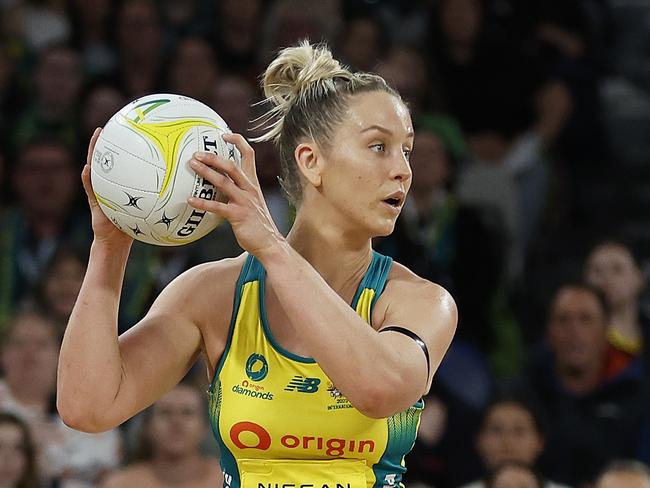 MELBOURNE, AUSTRALIA - OCTOBER 12: Jamie-Lee Price of Australia zlpduring game one of the 2023 Constellation Cup series between Australia Diamonds and New Zealand Silver Ferns at John Cain Arena on October 12, 2023 in Melbourne, Australia. (Photo by Daniel Pockett/Getty Images)