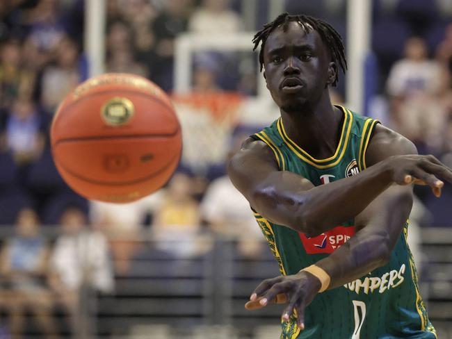 JackJumper Junior Madut in action during the NBL Blitz pre-season tournament on the Gold Coast. (Photo by Russell Freeman/Getty Images for NBL)