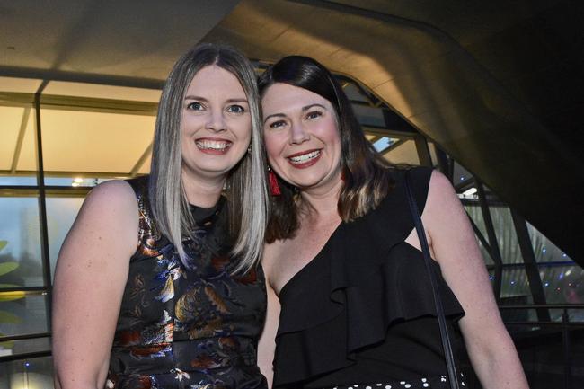 Courtney Cotter and Lauren Adams at ‘Deck the Halls’ Christmas celebrations at GCCEC, Broadbeach. Pic: Regina King