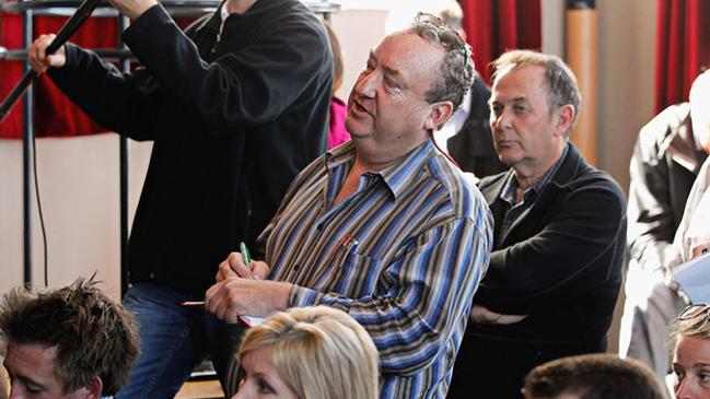 Ean Higgins asks a question during a media briefing while covering the Pike River coal mine tragedy in 2010.