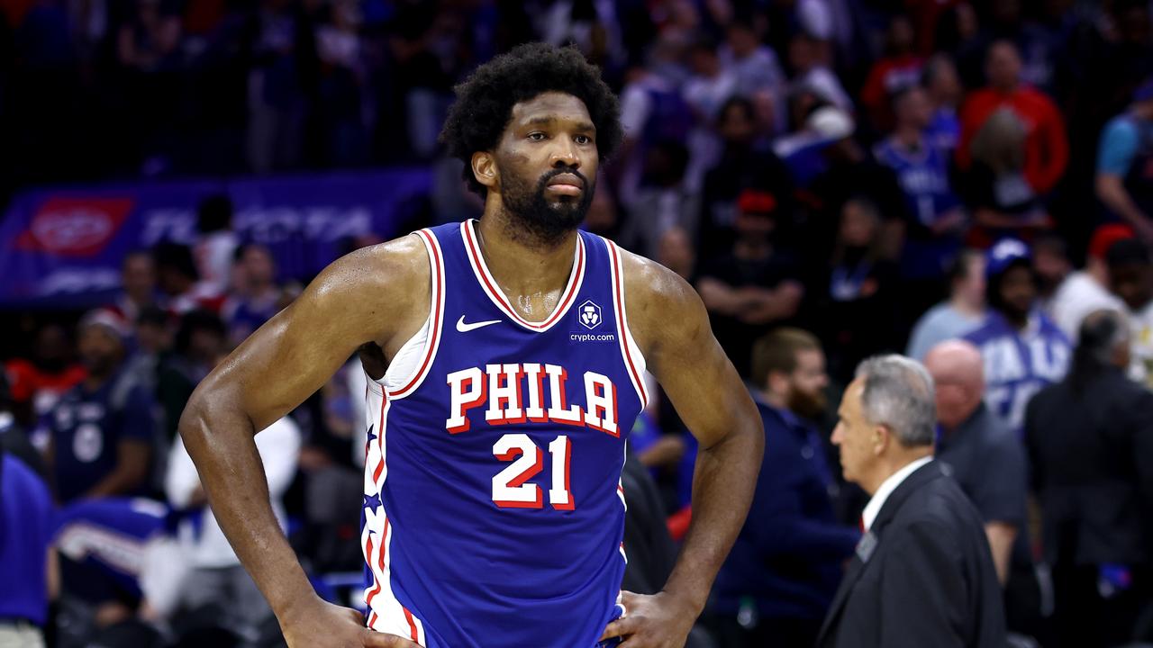 The fans were on Embiid’s side. Photo by Tim Nwachukwu/Getty Images