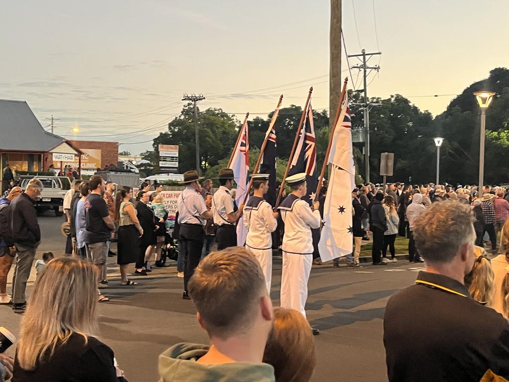 The dawn service on Anzac Day in Maryborough.