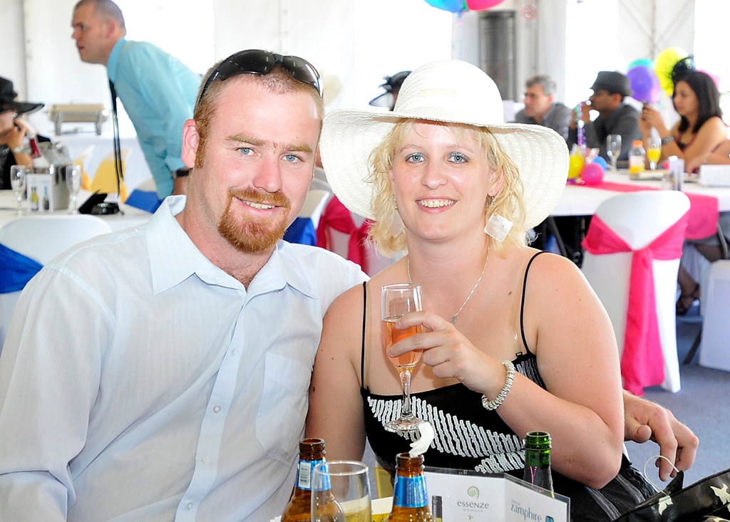 Matthew Hunt and Morag Bruce at the Melbourne Cup Race Day Clifford Park. Picture: Dave Noonan