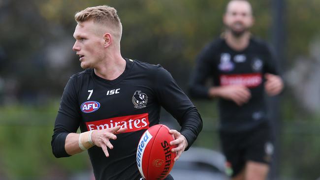 Adam Treloar has been one of the most consistent scorers of the star-studded Collingwood midfield. Picture: Michael Klein.