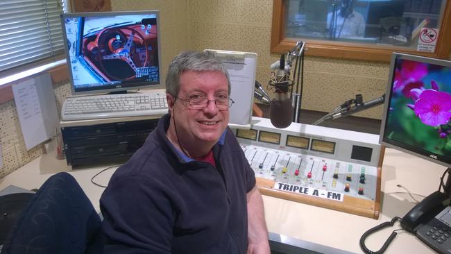 Community radio presenter Steven Spink in his office.