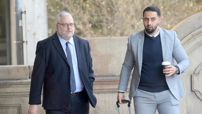 Stuart Robert Van Dyken (Left) earlier in the year at his Downing Centre Court trial. Photo Jeremy Piper