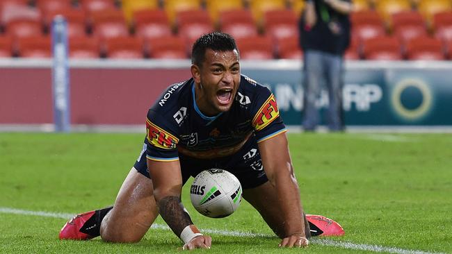 Phillip Sami’s last-minute try was a dagger in the Tigers’ hearts. Picture: Getty